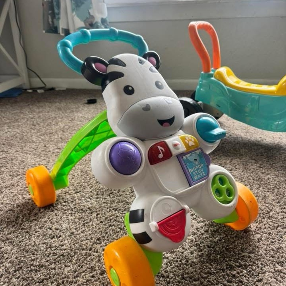 Fisher-Price Zebra Walker - White, Black, Green, Orange